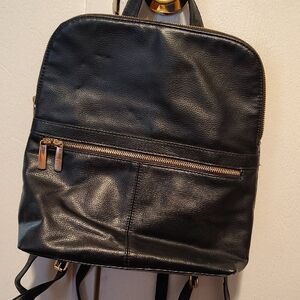 a new day Black Faux Leather Backpack